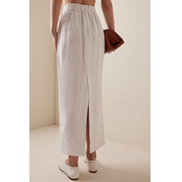 Posse Exclusive Emma Linen Maxi Skirt in Ivory - Picture 5 of 5